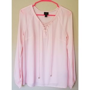 Worthington baby pink blouse